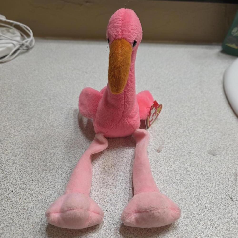 Ty Beanie Babies Pinky Flamingo